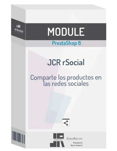 JCR rsocial - modulo gratis para compartir tus productos en redes sociales.