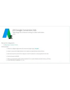 Módulo prestashop 1.7 Código de seguimiento para conversiones de Google Adwords 2