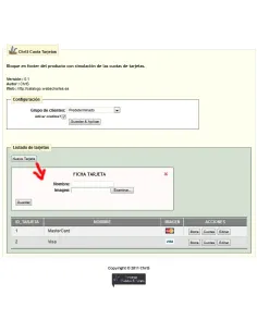 ChrlS ct Gestion de tarjetas 2