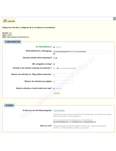 ChrlS WP (Integra wordpress con Prestashop)