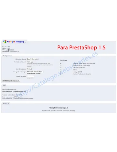 Módulo Google Shopping v2.3 para prestashop 1.5