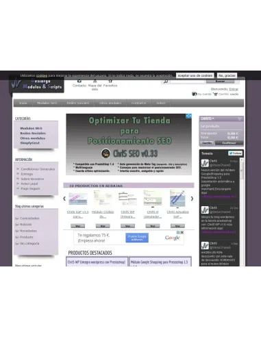 Módulo ChrlS Cookies LOPD