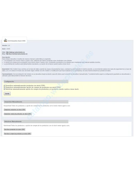 ChrlS Desactiva Stock CERO v0.1