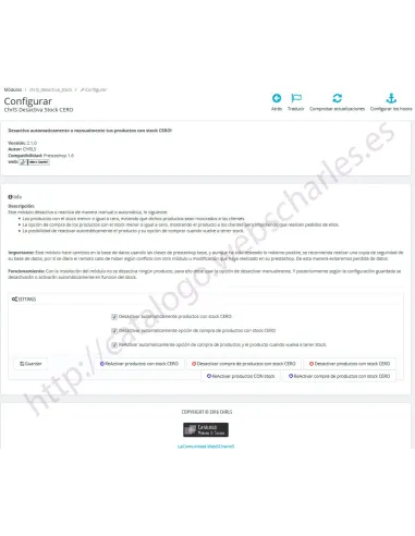 ChrlS Desactiva Stock CERO (PrestaShop 1.6)
